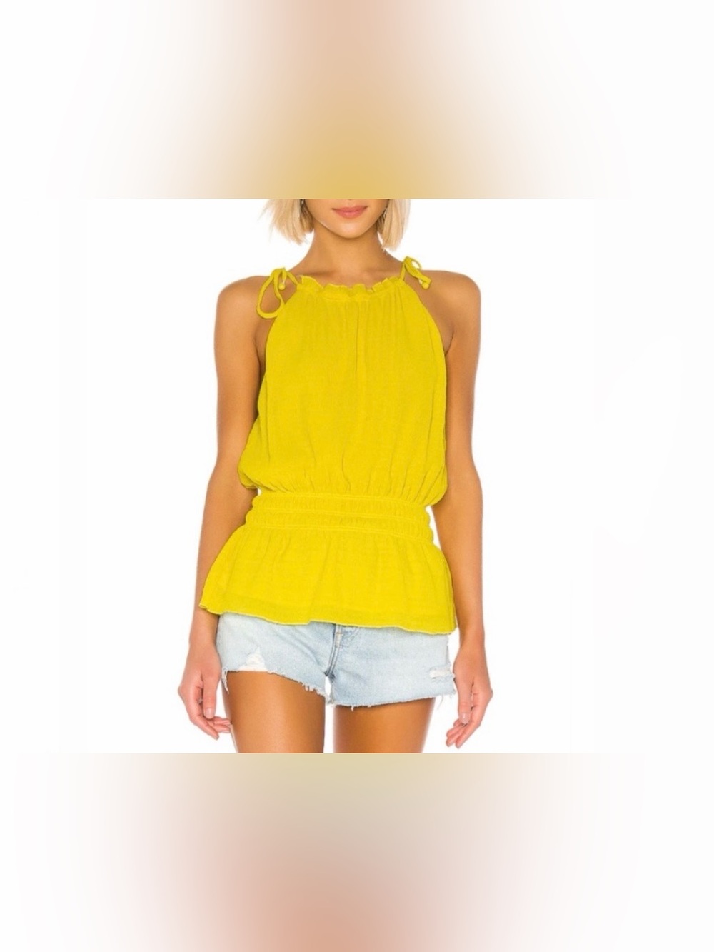 NEW Tularosa Lilo Top in Vibrant Yellow Size XS Dopamine Dressing Maximalist